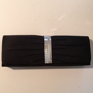 Evening satin clutch bag